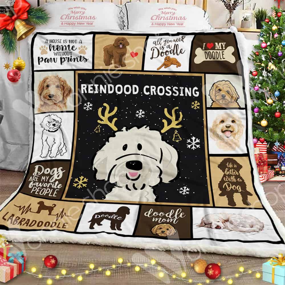 Labradoodle Dog Sherpa Quilt Blanket DHC0102568TD