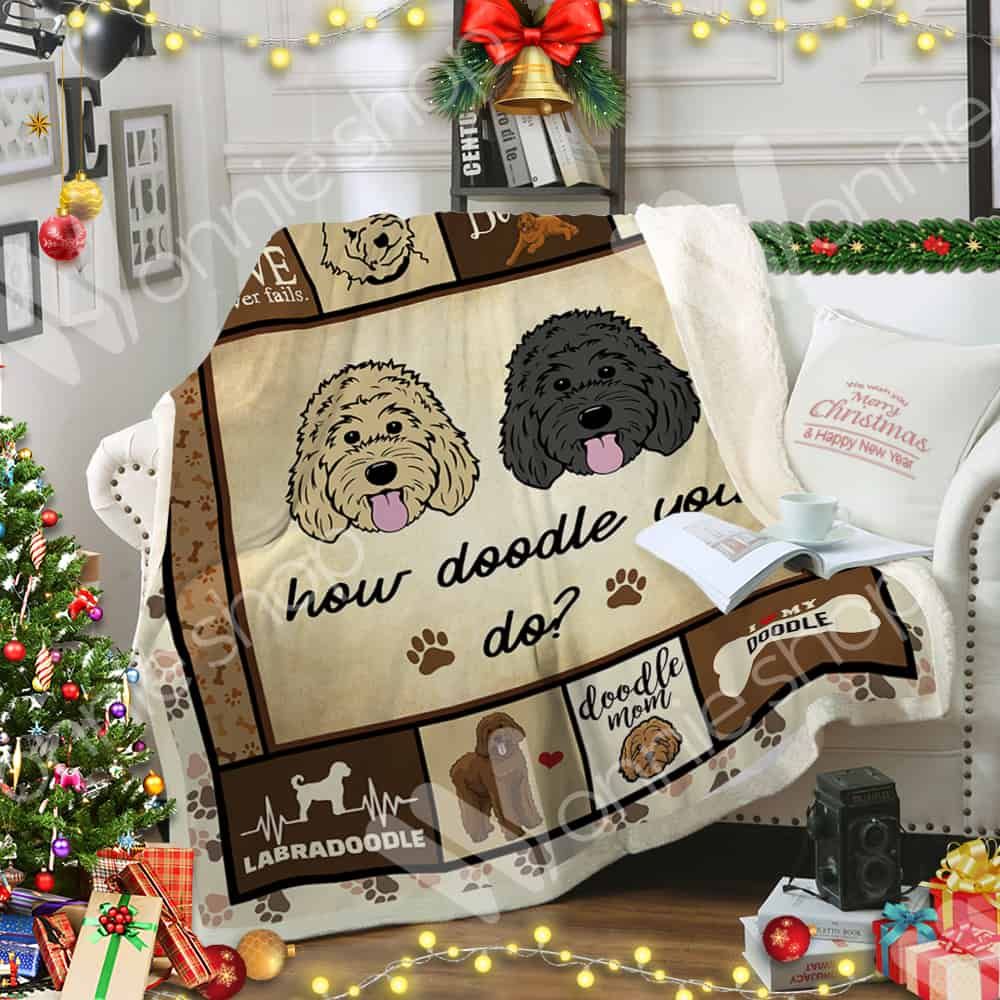 Labradoodle Dog Sherpa Quilt Blanket DHC0102570TD