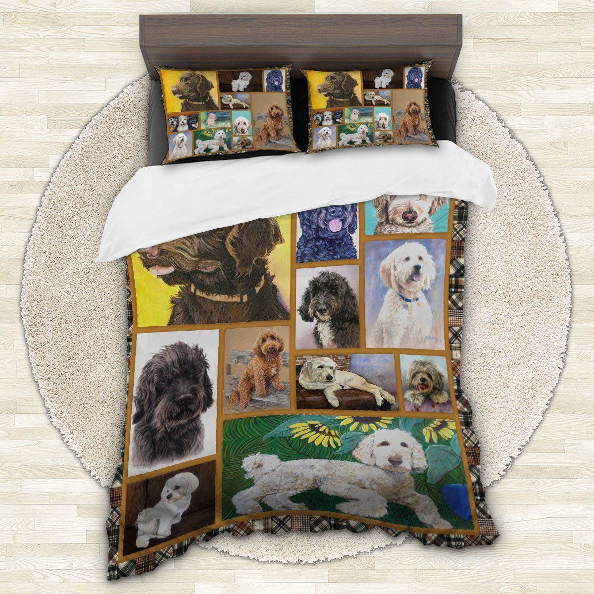 Labradoodle Sunflower Bedding Set