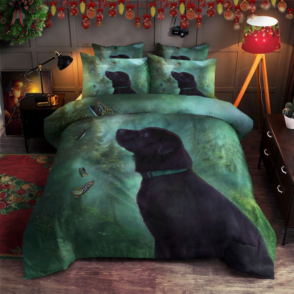 Labrador And Butterfly Bedding Set