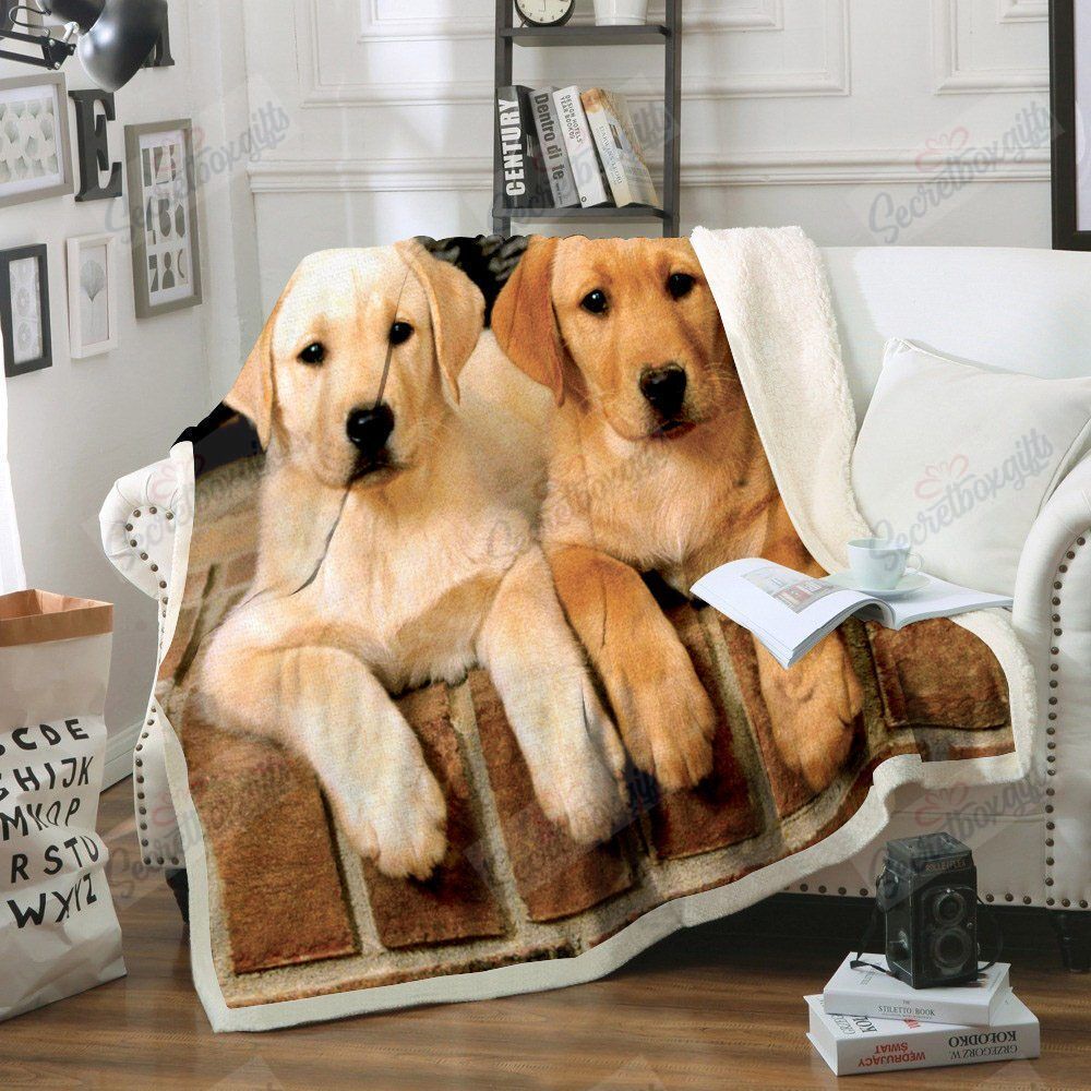Labrador Couple Fleece Blanket