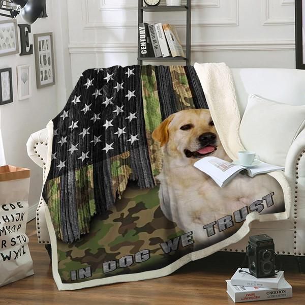 Labrador Dog Sherpa Fleece Blanket