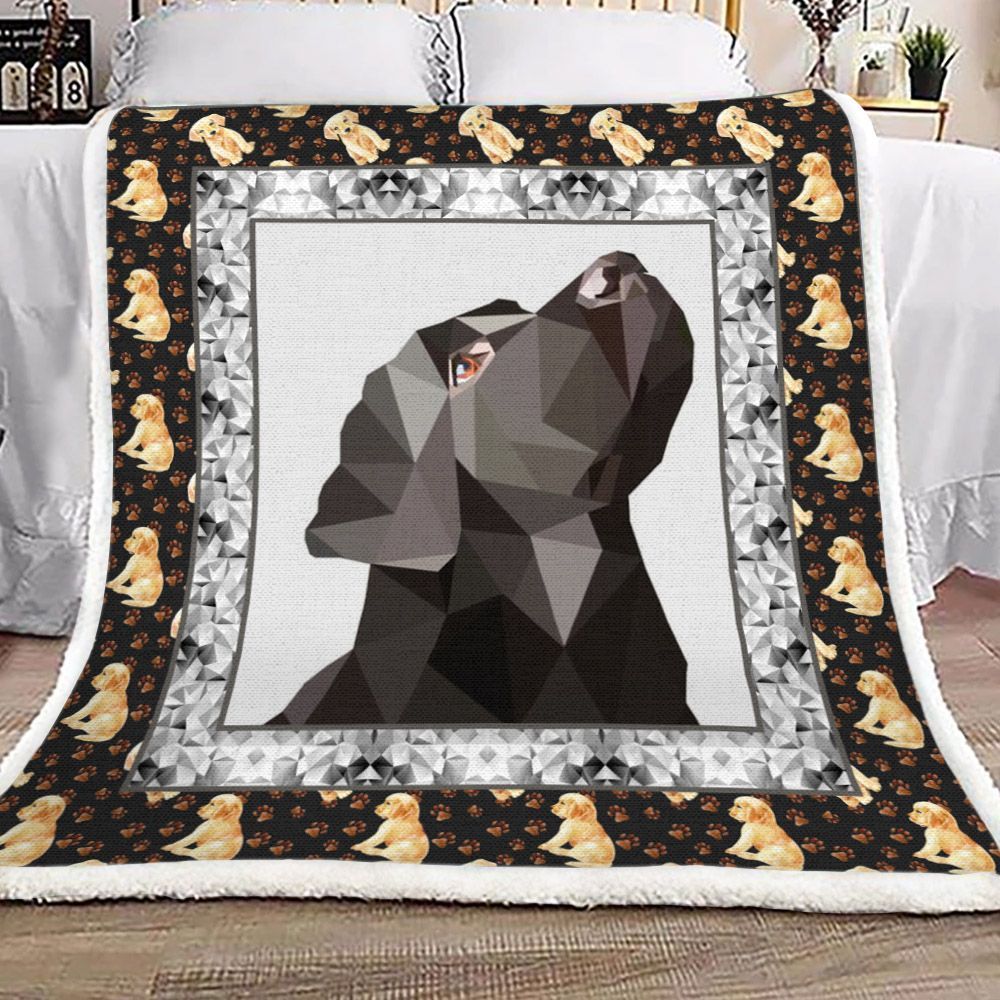 Labrador Dog Sherpa Fleece Blanket