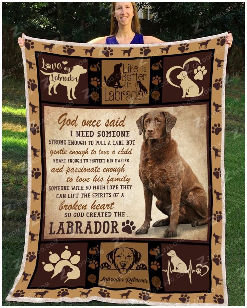 Labrador God Once Said Sherpa Fleece Blanket