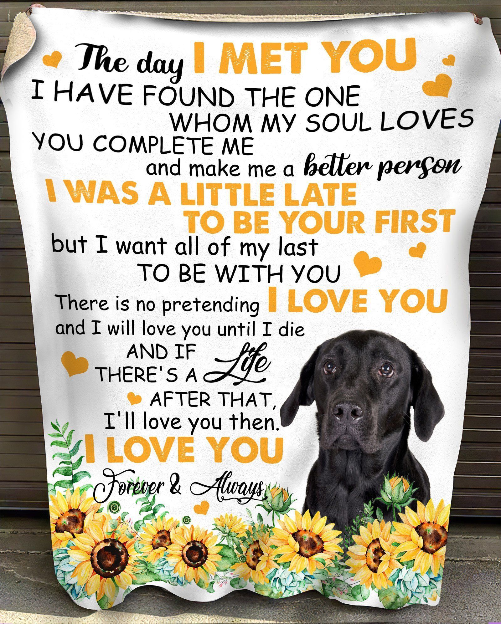Labrador I Love You Forever And Always Gift For Dog Lovers Fleece Blanket