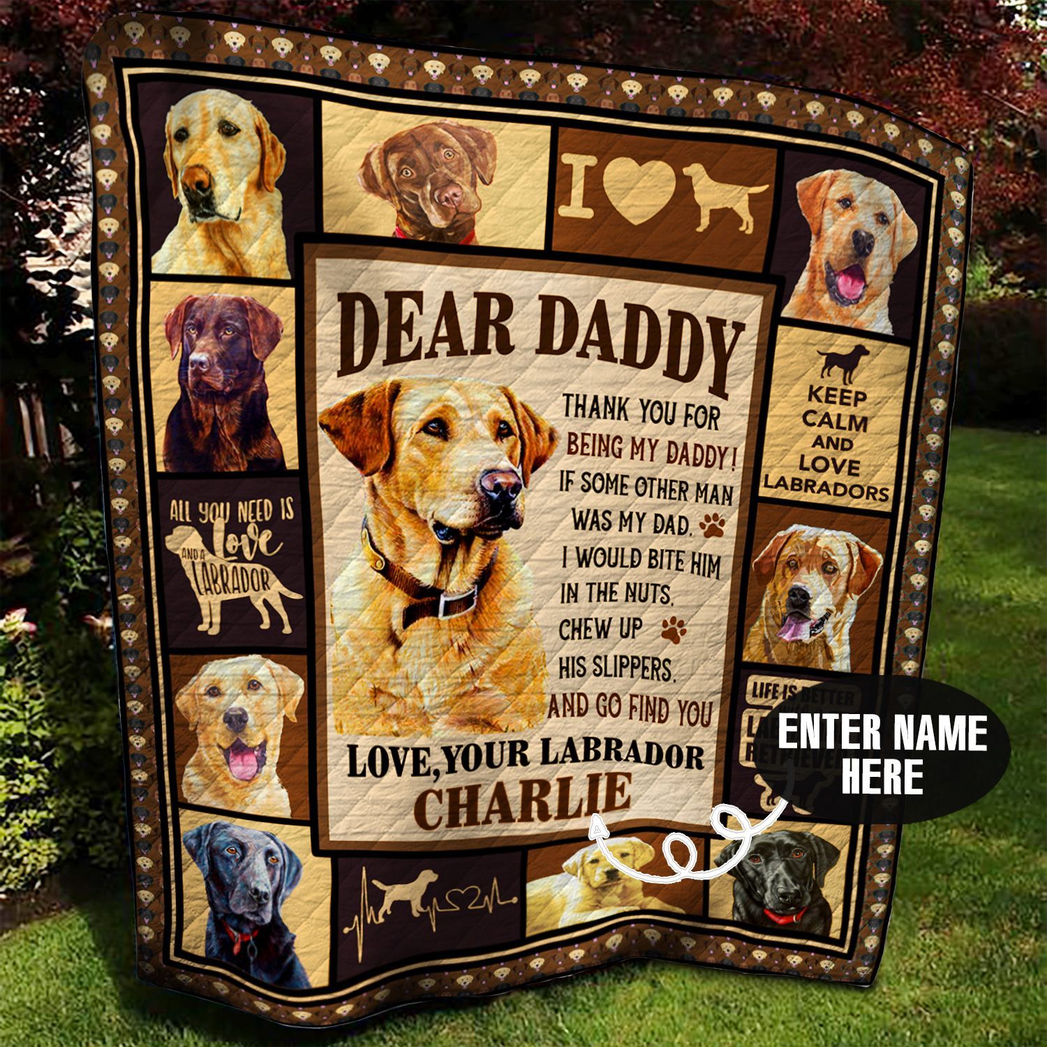 Labrador Personalized Quilt Blanket BBB100633HT