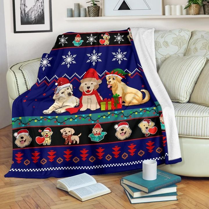 Labrador Retriever Christmas Fleece Blanket