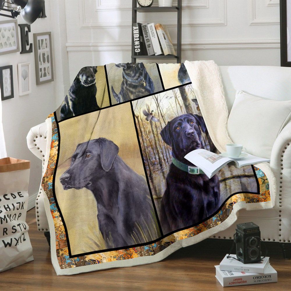 Labrador Retriever Dog Sherpa Fleece Blanket
