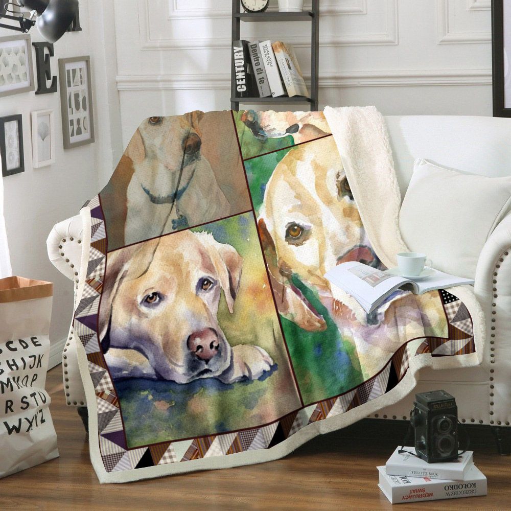 Labrador Retriever Dog Sherpa Fleece Blanket