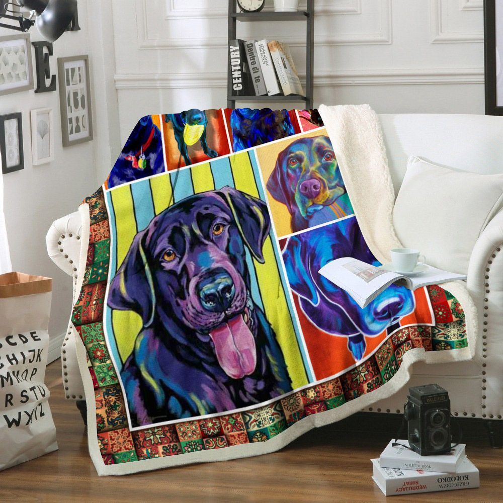 Labrador Retriever Dog Sherpa Fleece Blanket
