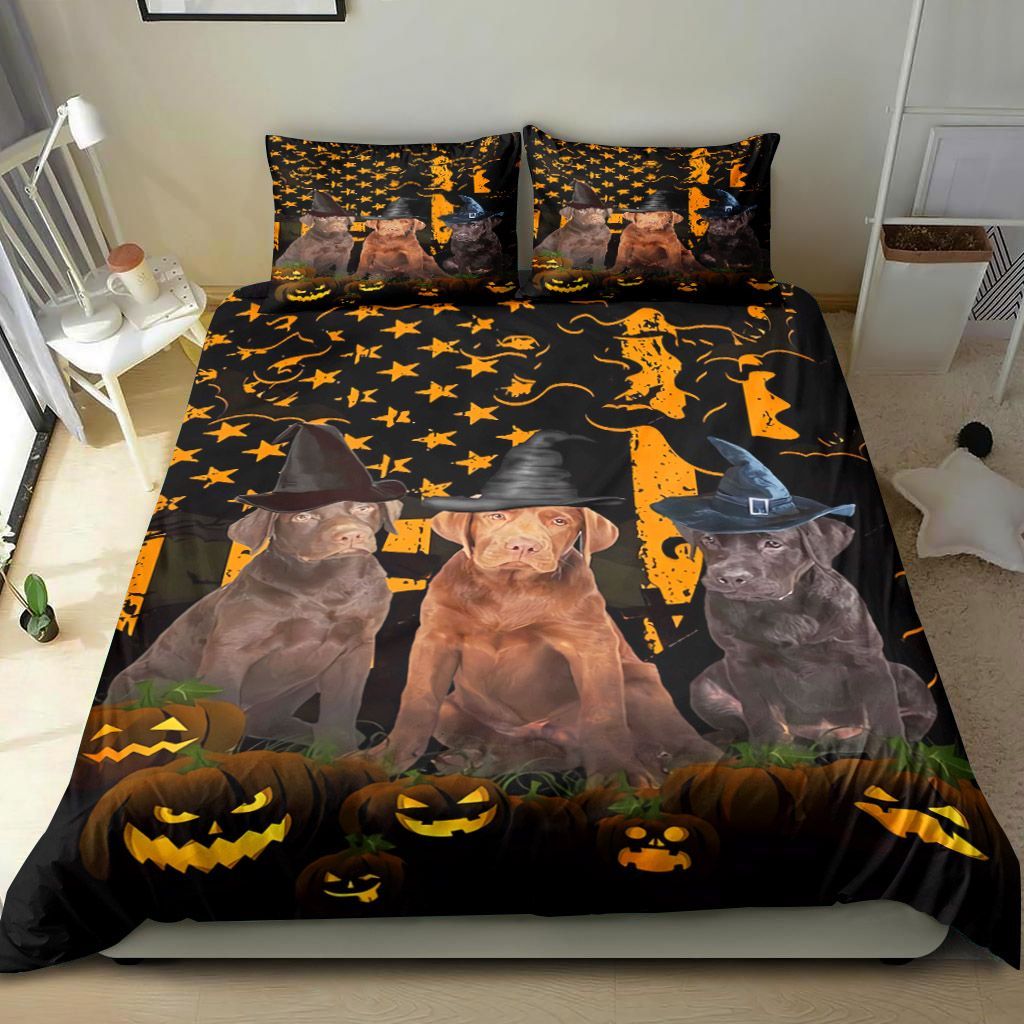 Labrador Retriever Halloween Pumpkin Bedding Set