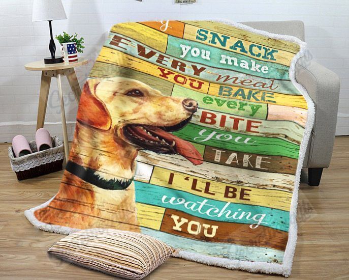 Labrador Retriever I’ll Be Watching You Fleece Blanket