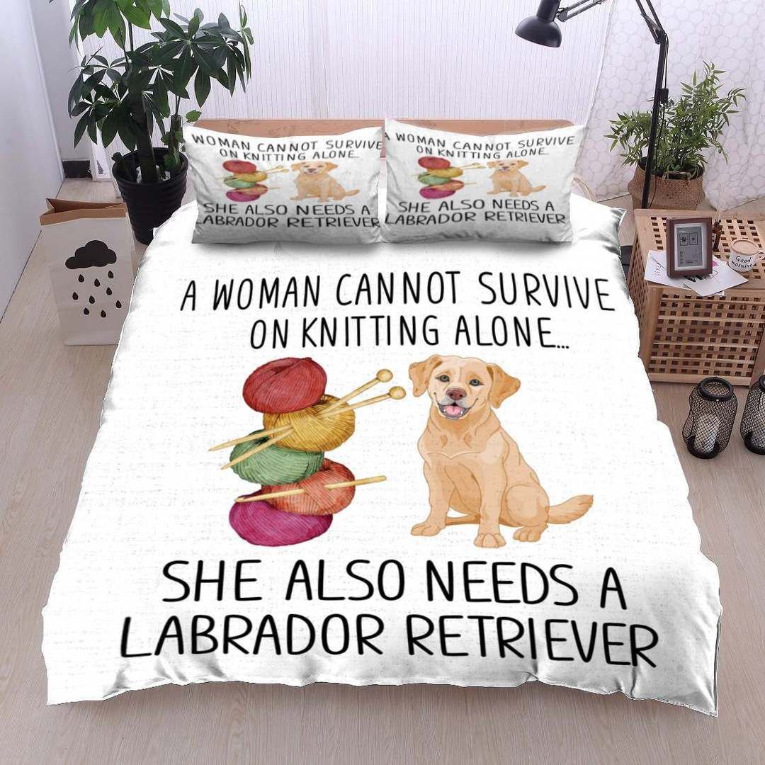 Labrador Retriever Knitting Bedding Set