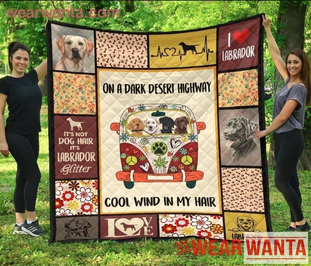 Labrador Retriever Labrador Retriever Hippie Bus Quilt Blanket Dhc04011840Dd