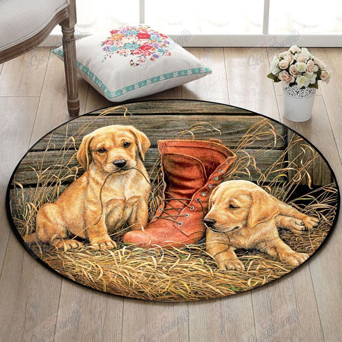 Labrador Retriever Round Carpet