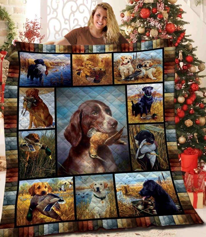 Labrador Retriever The Hunting Boy Quilt Blanket Dhc04011620Dd