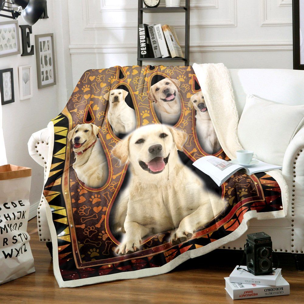 Labrador Retriever Sherpa Fleece Blanket