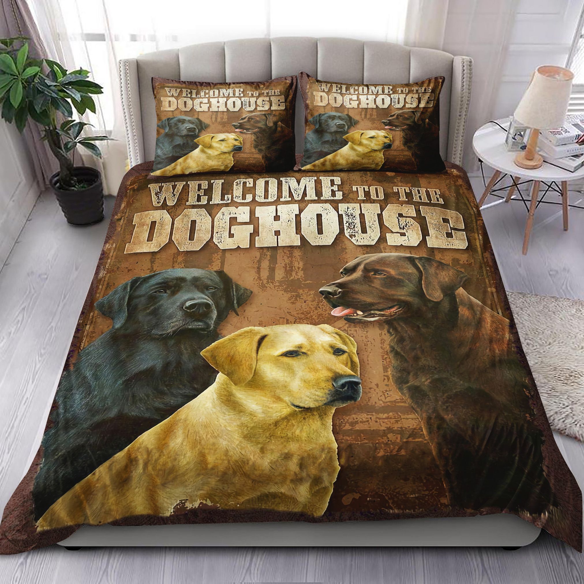 Labrador Welcome To The Dog House Bedding Set