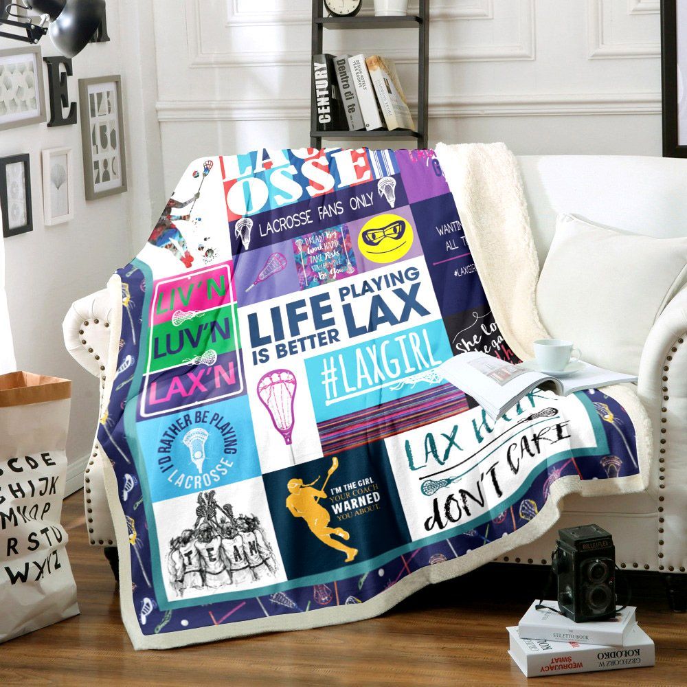 Lacrosse Sherpa Fleece Blanket
