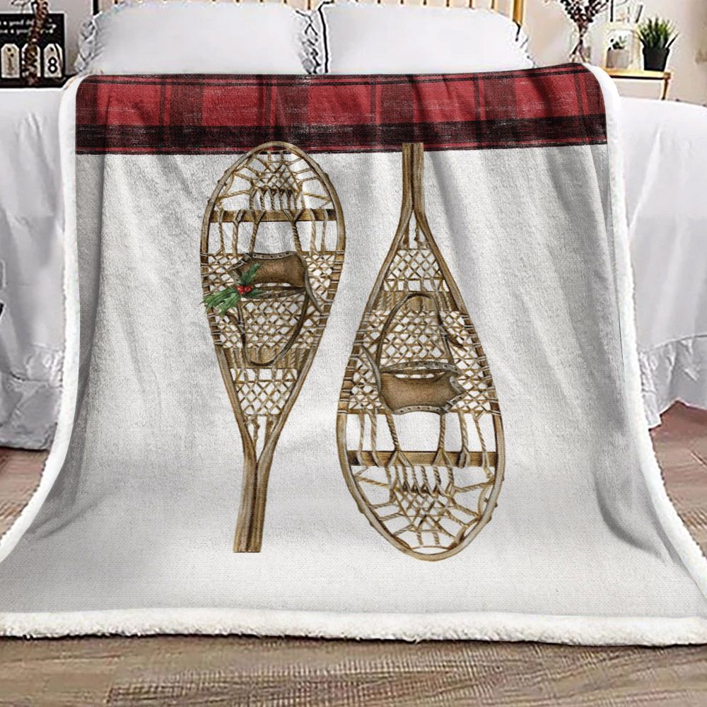Lacrosse Christmas Sherpa Fleece Blanket