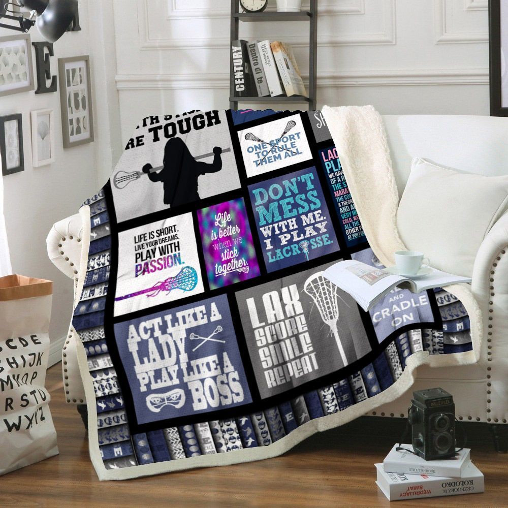 Lacrosse Sherpa Fleece Blanket