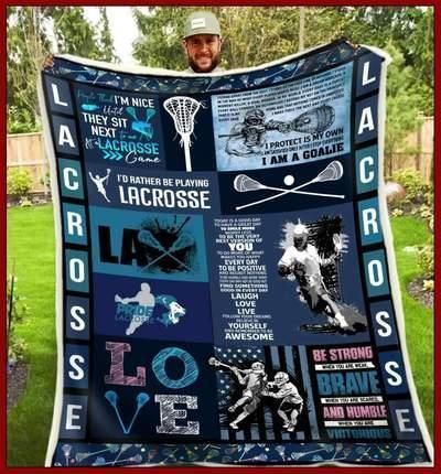 Lacrosse Sherpa Fleece Blanket