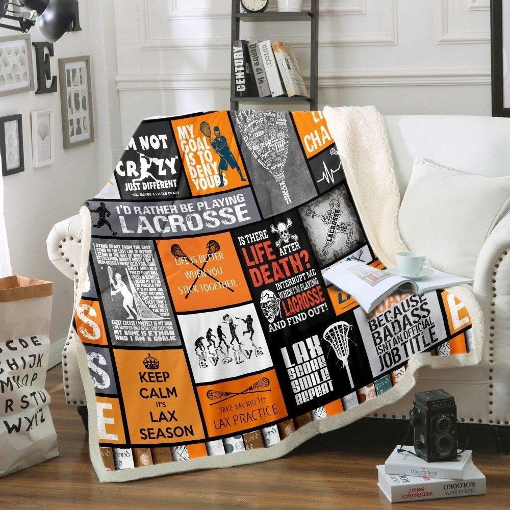 Lacrosse Sherpa Fleece Blanket