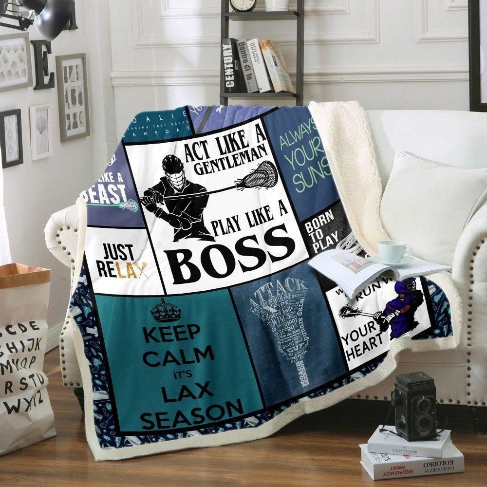 Lacrosse Sherpa Fleece Blanket