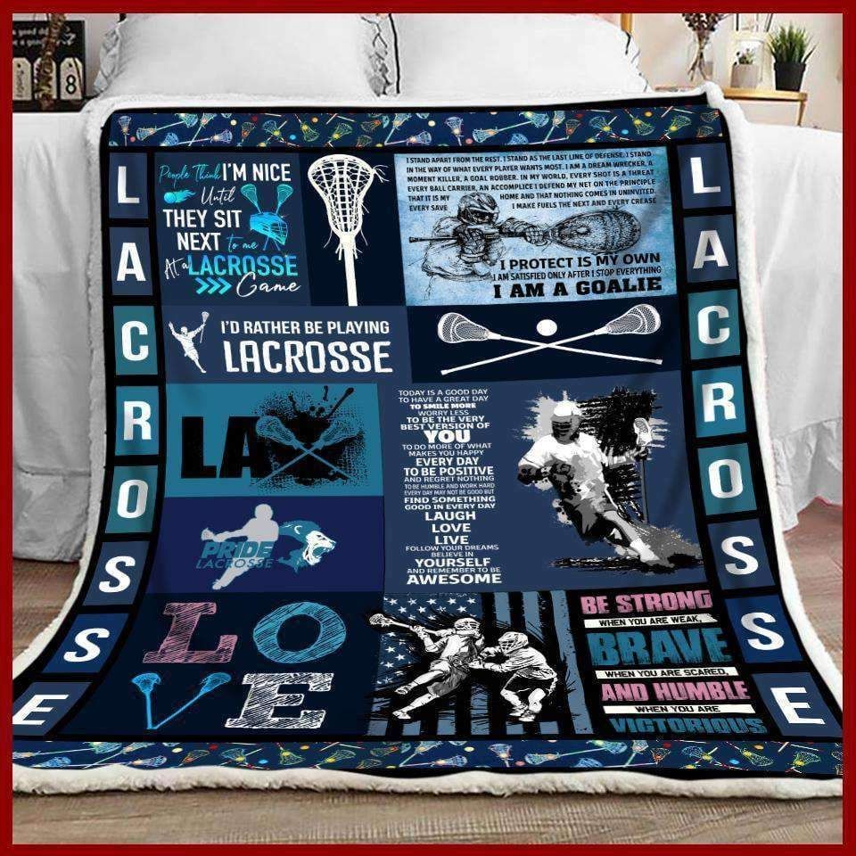 Lacrosse Sherpa Fleece Blanket