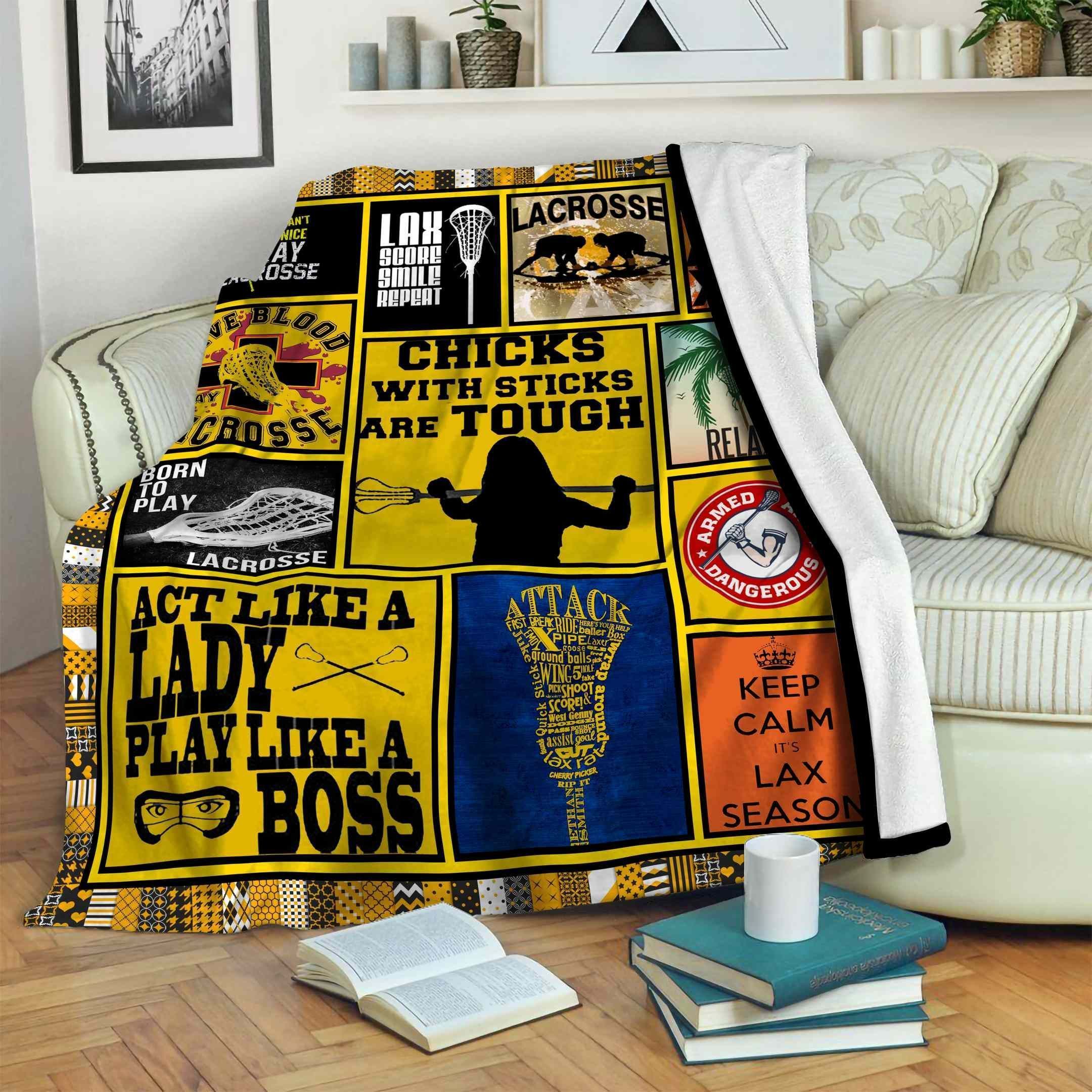 Lacrosse Fleece Blanket