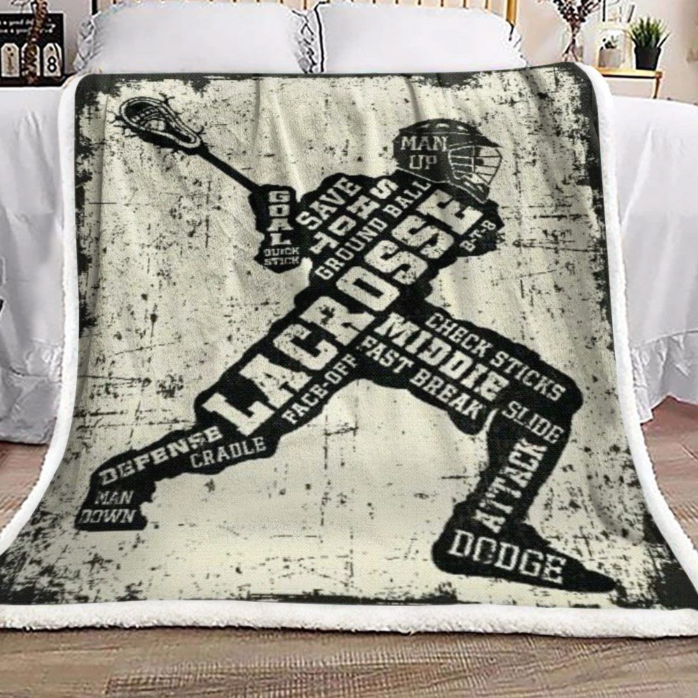 Lacrosse Sherpa Fleece Blanket