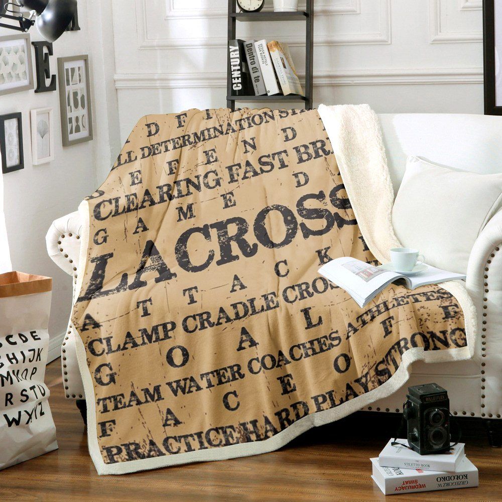 Lacrosse Sherpa Fleece Blanket