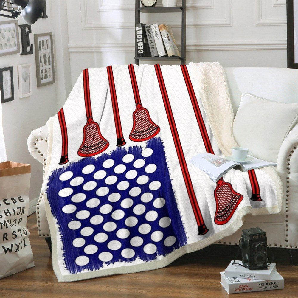 Lacrosse Sherpa Fleece Blanket