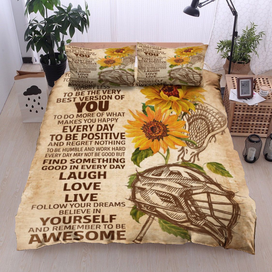 Lacrosse Sunflower Today Is A Good Day Bedding Set