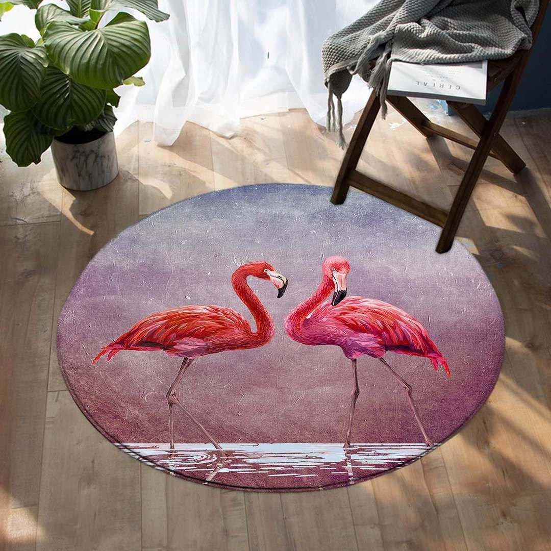 Ladies in Pink Round Carpet