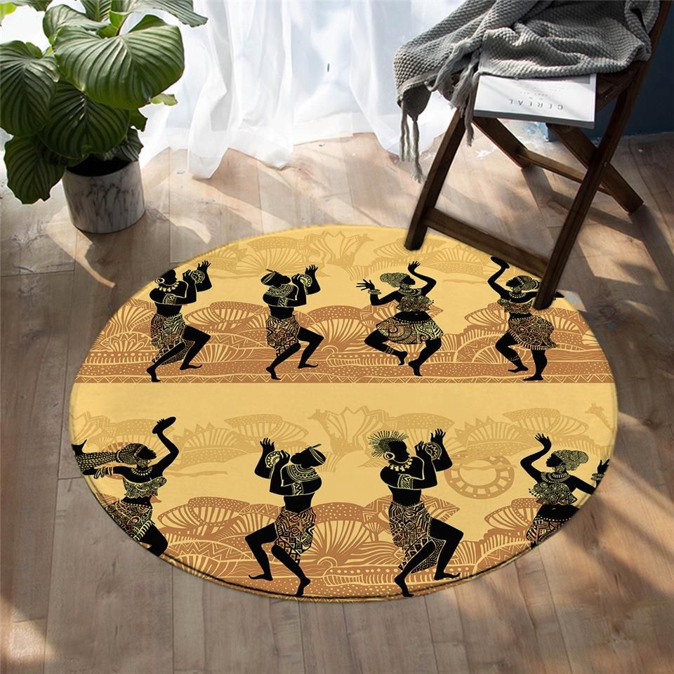 Ladies Vases Round Carpet