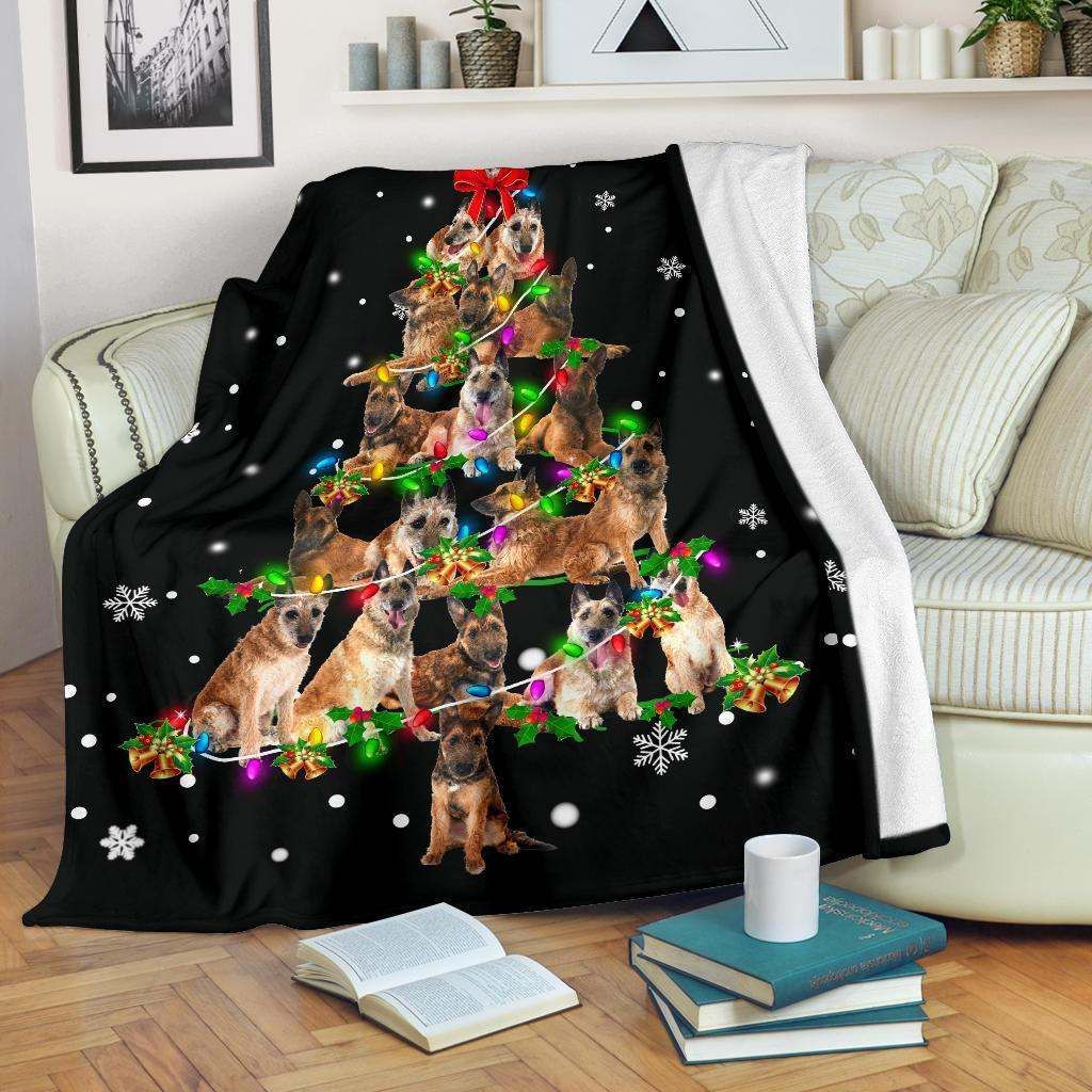 Laekenois dog Christmas Tree Blanket