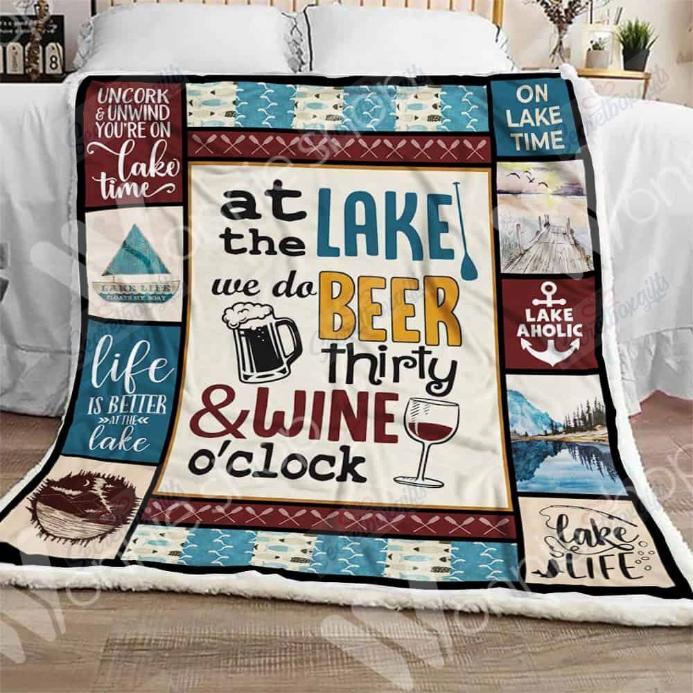 Lake Life Is Better At The Lake Fleece Blanket