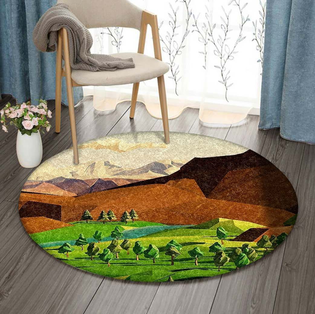 Landscape Round Carpet