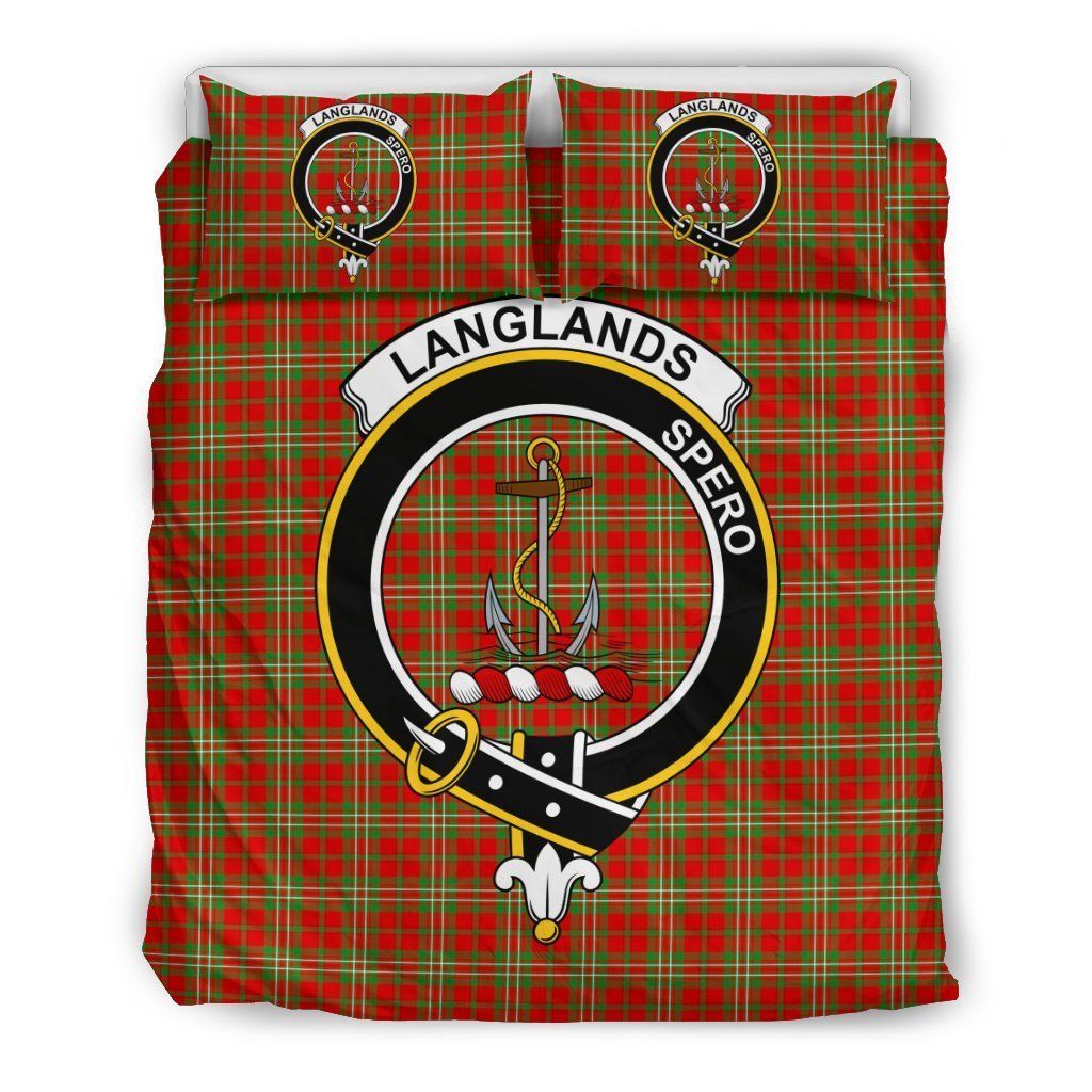 Langlands Clan Badge Tartan Bedding Set