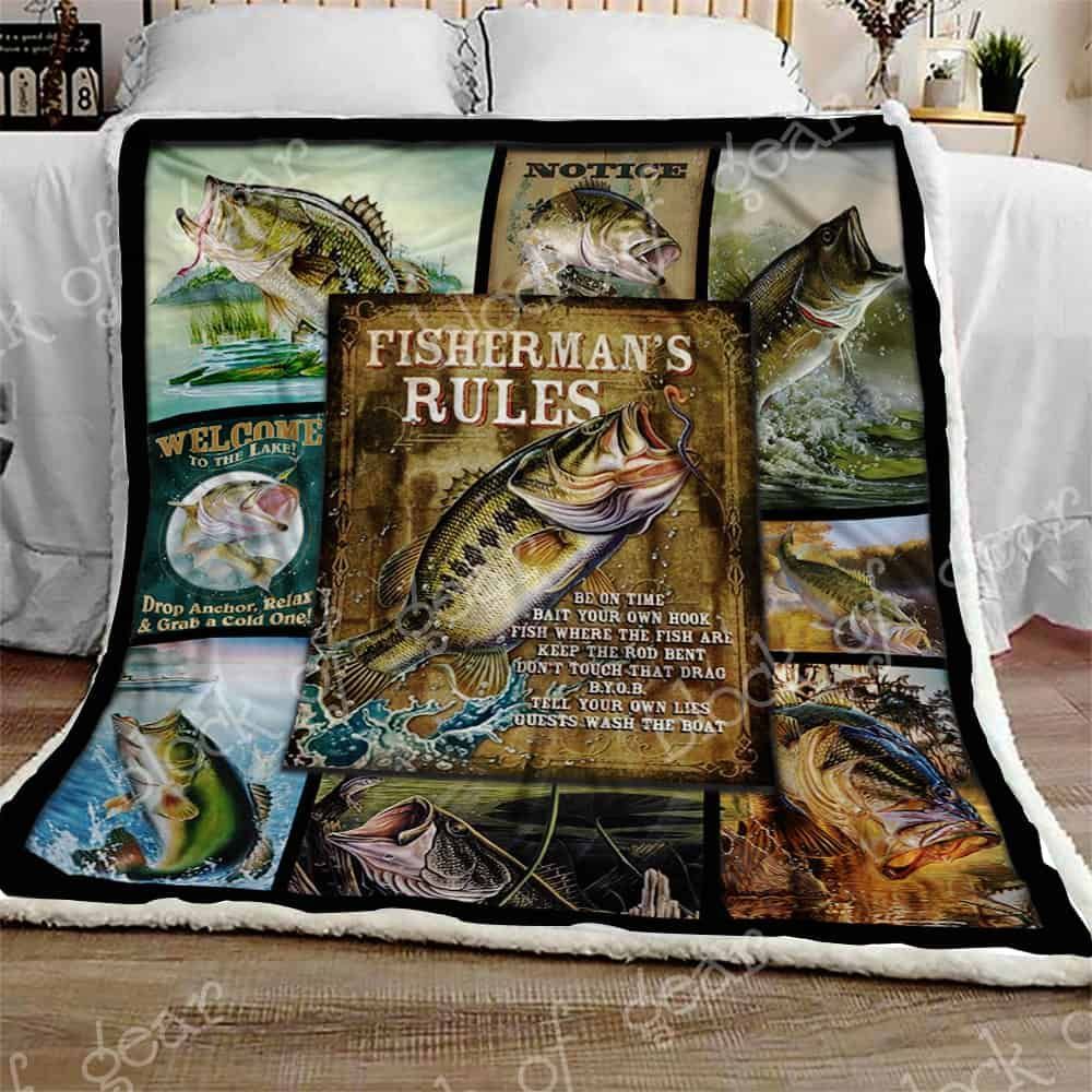 Largemouth Bass Sherpa Fleece Blanket