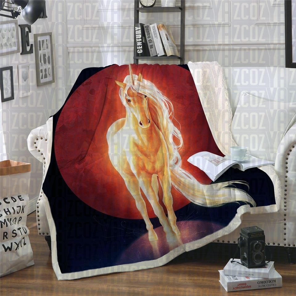 Last Unicorn Sherpa Fleece Blanket
