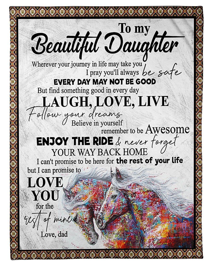 Laugh Love Live Fleece Blanket To Daughter Fleece Blanket