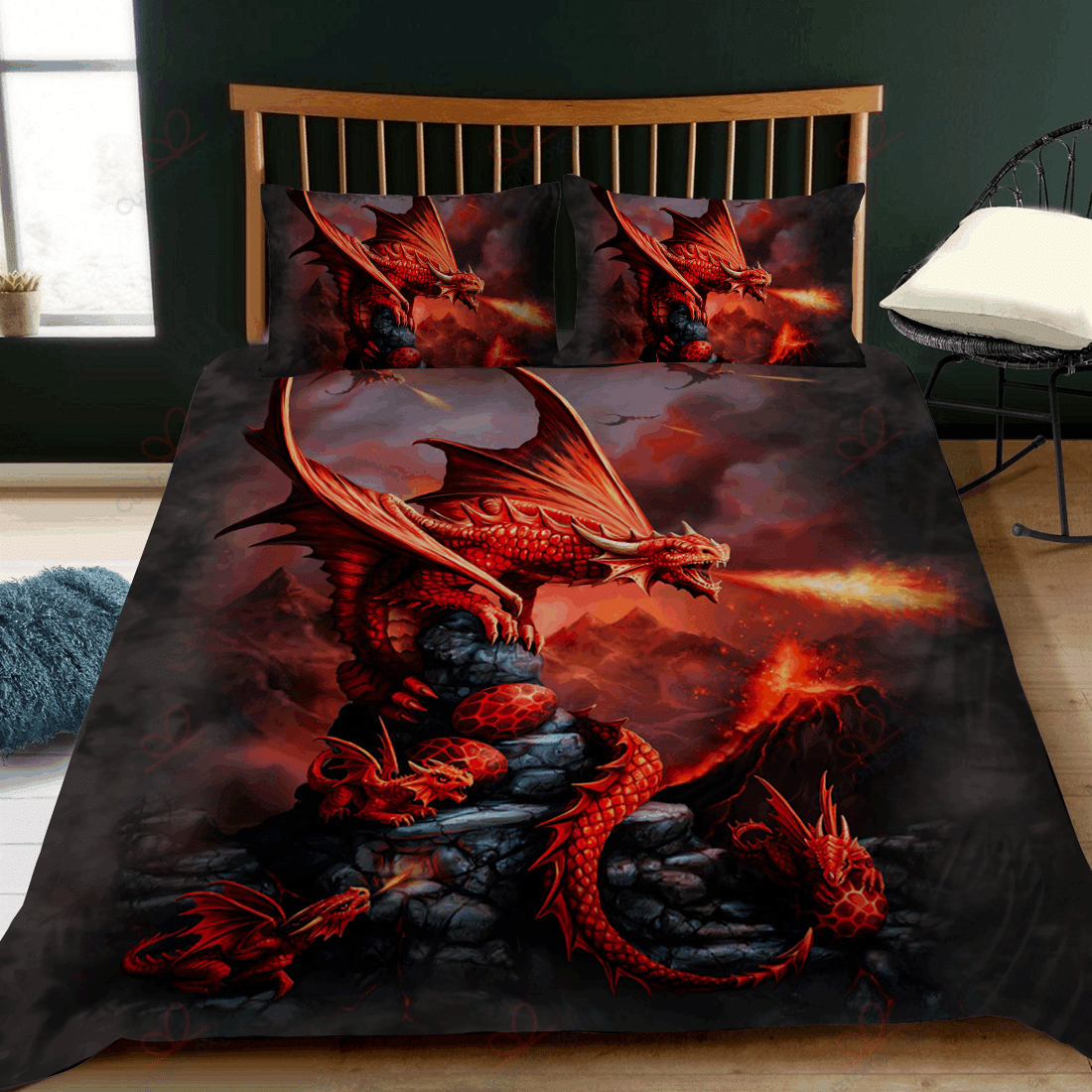 Lava Dragon Bedding Set