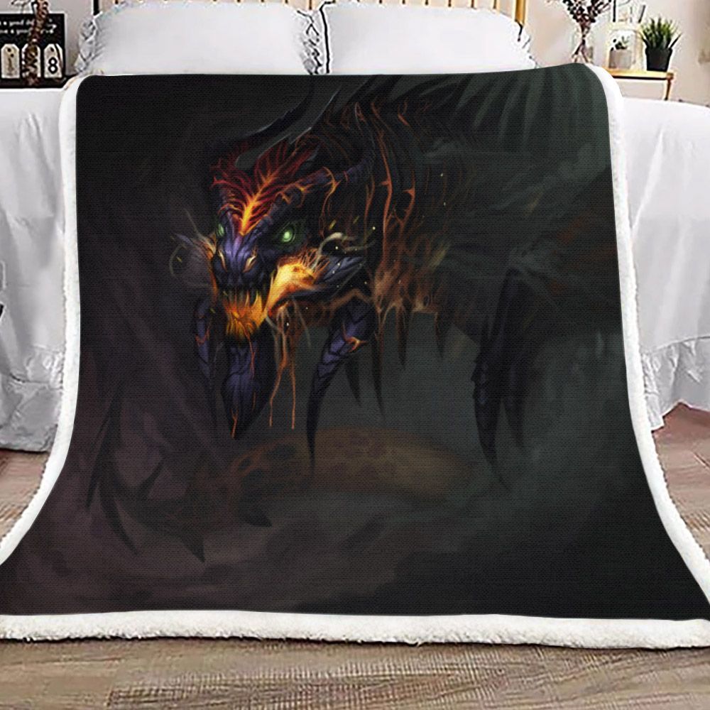 Lava Dragon Sherpa Fleece Blanket