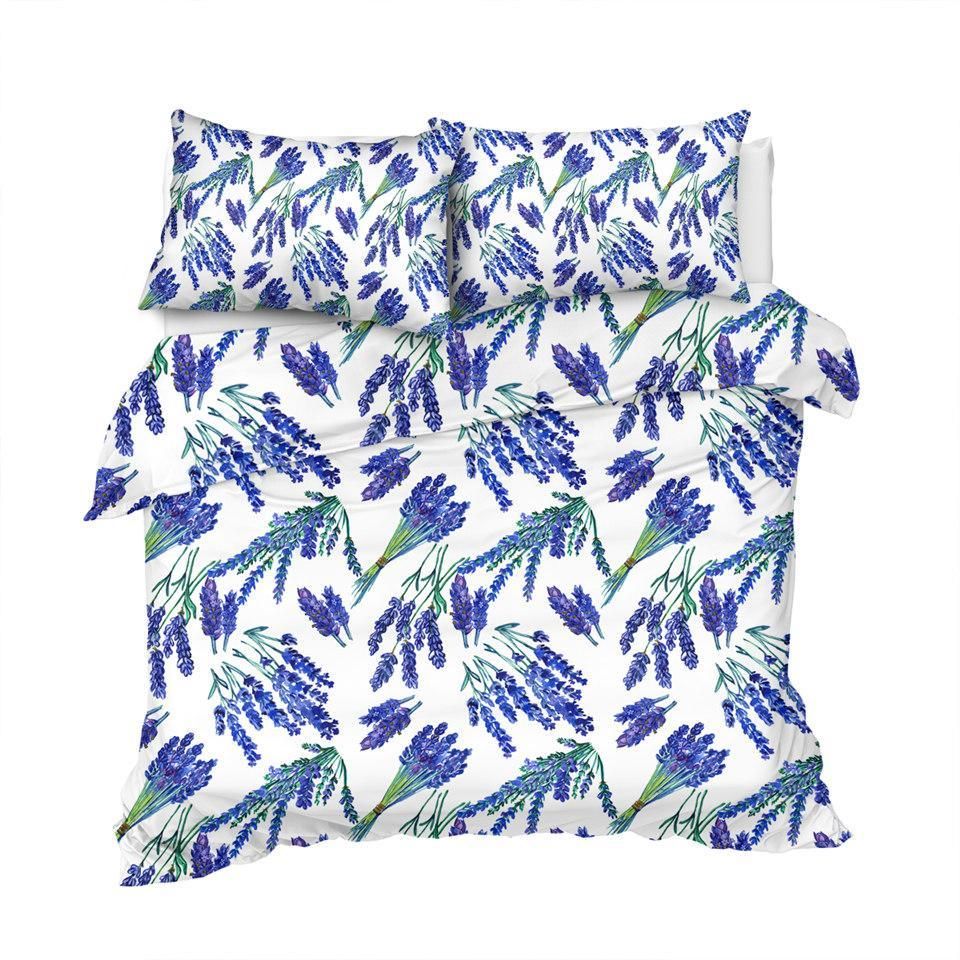 Lavender Bundle Patterns Bedding Set