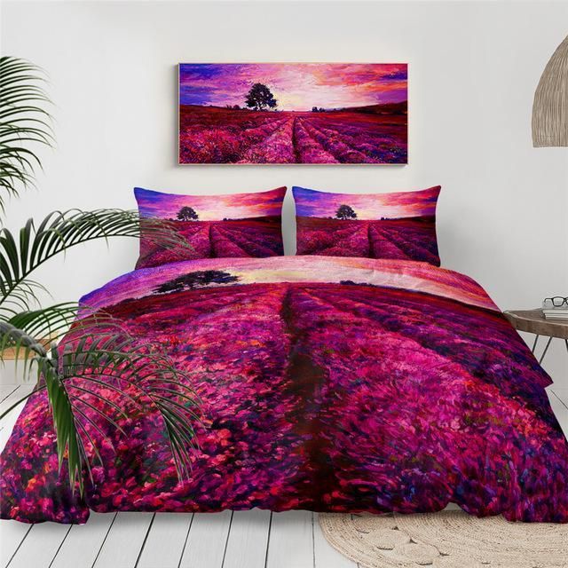 Lavender Flower At Dusk Bedding Set