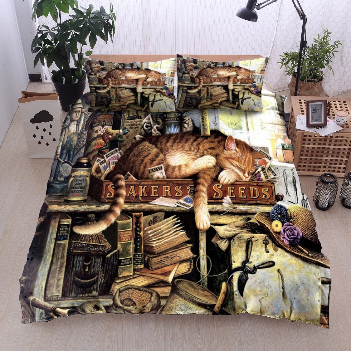 Lazy cat Bedding Set