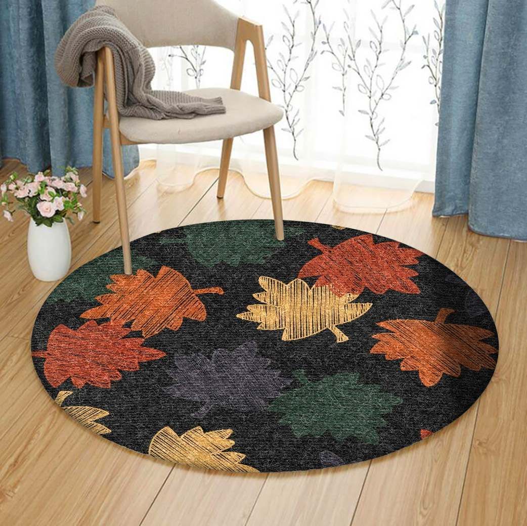 Leaf Round Carpet