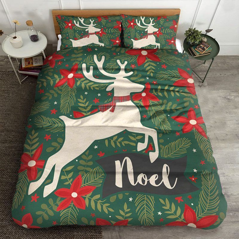 Leaping Reindeer Noel Bedding Set